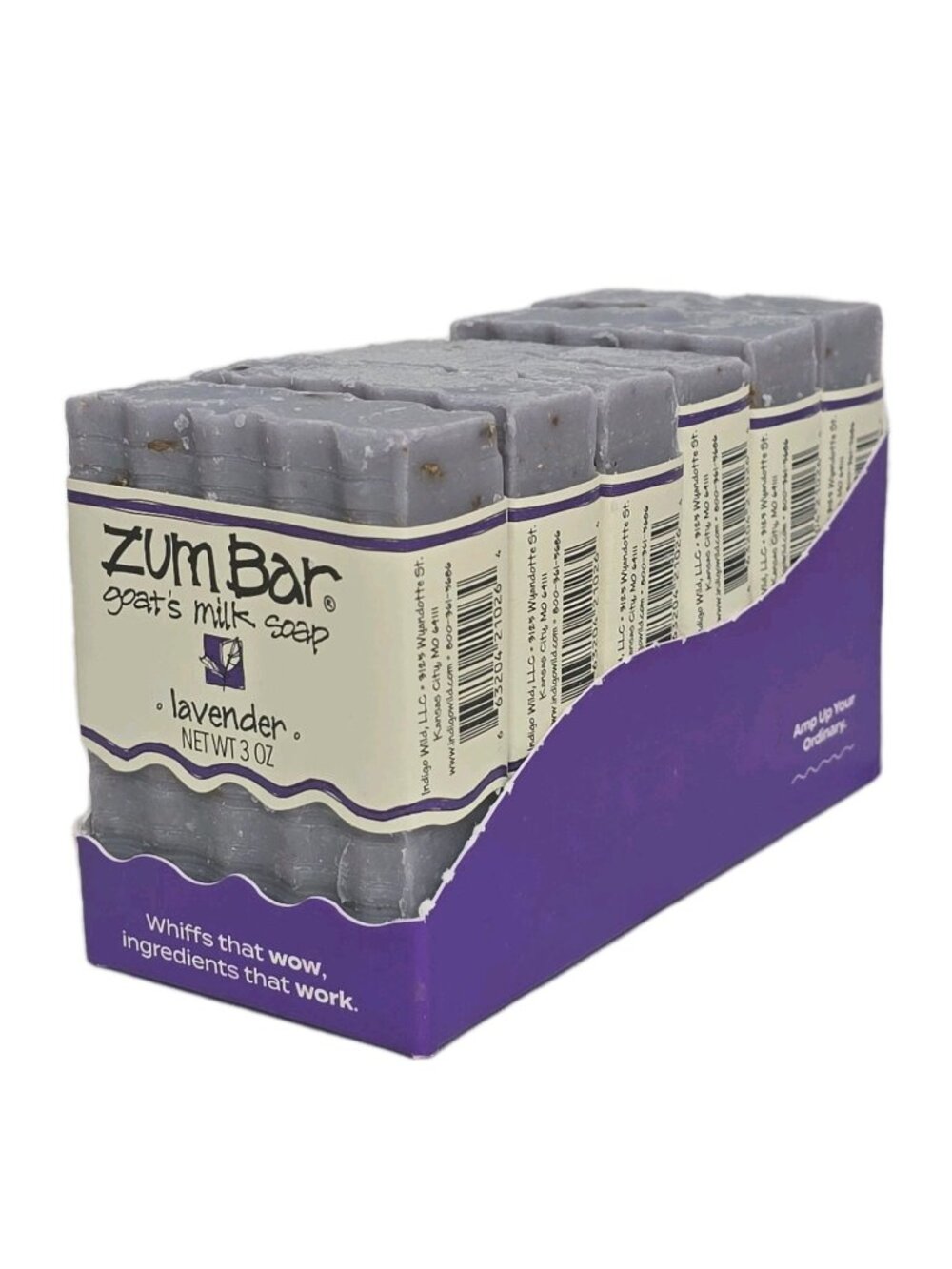 6-PACK Zum Goat's Milk Soap Bar Lavender 3 Oz Each